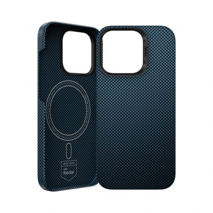 Benks Magnetic Armor Tint Kevlar Case 1000D - кевларен кейс с MagSafe за iPhone 16 Pro (син) 2