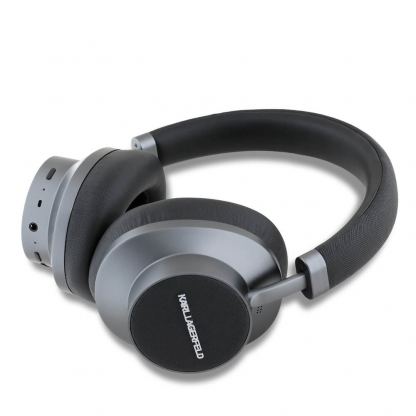 Karl Lagerfeld Saffiano Metal Logo ANC ENC Wireless Over-Ear Headphones - безжични блутут слушалки с активна изолация на околния шум (черен) 3