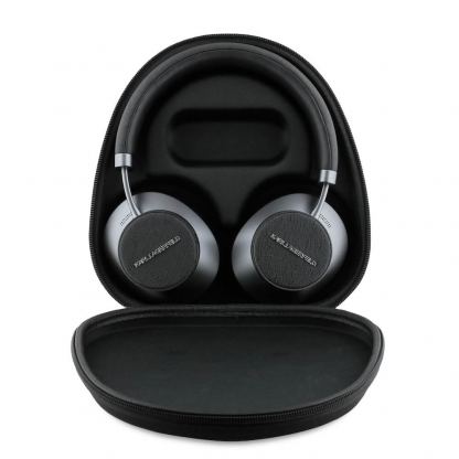 Karl Lagerfeld Saffiano Metal Logo ANC ENC Wireless Over-Ear Headphones - безжични блутут слушалки с активна изолация на околния шум (черен) 4