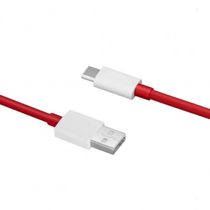 OnePlus Warp Dash D301 USB-A to USB-C Data Cable 80W - кабел с бързо зареждане за устройства с USB-C порт (100 см) (червен) (bulk) 2