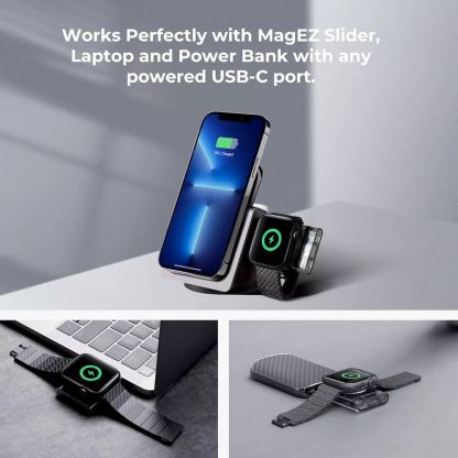 Pitaka Certified USB-C Power Dongle Charger for Apple Watch - USB-C док за зареждане на Apple Watch (сив-прозрачен) 8