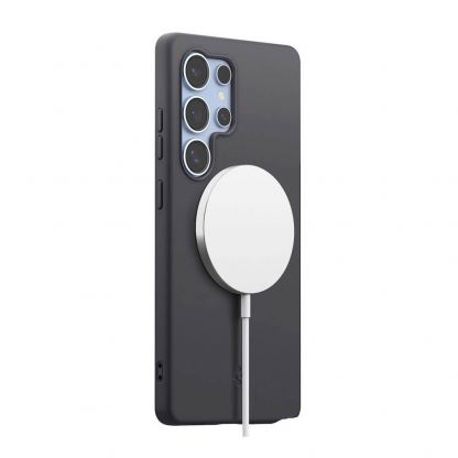 Spigen Silicone Fit MagFit Qi2 MagSafe Case - силиконов (TPU) калъф с MagSafe за Samsung Galaxy S25 Ultra (черен) 6
