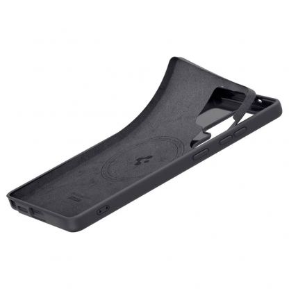 Spigen Silicone Fit MagFit Qi2 MagSafe Case - силиконов (TPU) калъф с MagSafe за Samsung Galaxy S25 Ultra (черен) 11