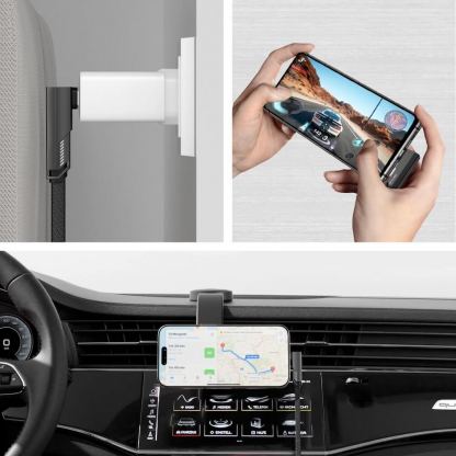 4smarts ComboCord Flat Right Angle USB-C to USB-C Adapter Cable 240W - качествен USB-C към USB-C кабел и USB-C към USB-C адаптер (150 см) (тъмносив) 8