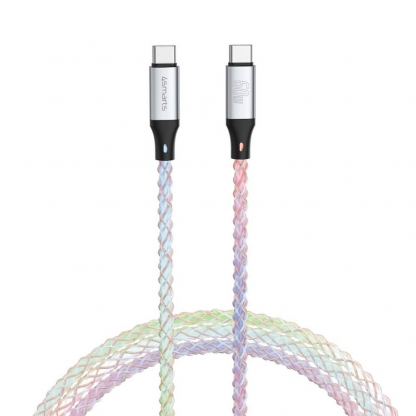 4smarts RGBCord USB-C to USB-C Cable 60W - здрав кабел с бързо зареждане и подсветка за устройства с USB-C порт (150 см) (цветен) 2
