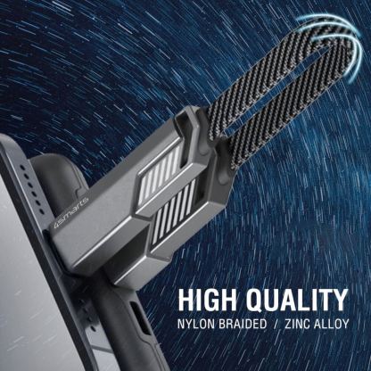 4smarts USB-C Flat ComboCord Cable 240W With Keyring Cable Set - комплект многофункционален кабел за USB-C, Lightning и USB-A стандарти и кабел тип ключодържател (150 см) (тъмносив)  8