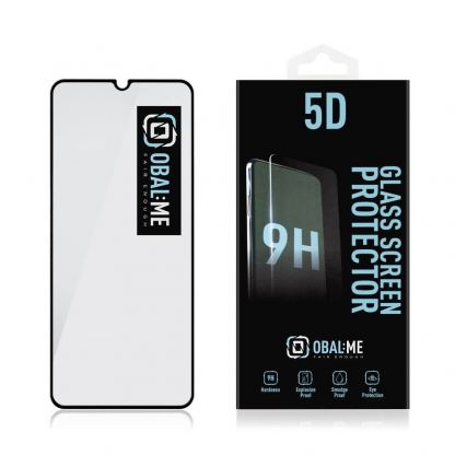 OBALME Tempered Glass Screen Protector 5D - обхващащо и ръбовете стъклено защитно покритие за дисплея на Xiaomi Redmi A3 (черен-прозрачен) 2