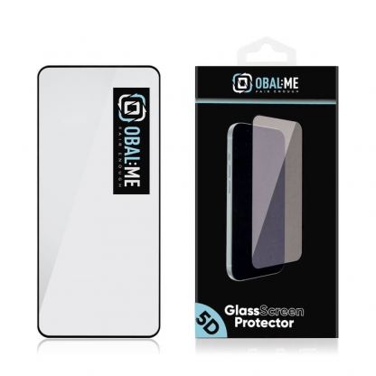 OBALME Tempered Glass Screen Protector 5D - обхващащо и ръбовете стъклено защитно покритие за дисплея на Xiaomi 14T, 14T Pro (черен-прозрачен) 2