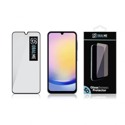 OBALME Tempered Glass Screen Protector 5D - обхващащо и ръбовете стъклено защитно покритие за дисплея на Samsung Galaxy A26 5G (черен-прозрачен) 3