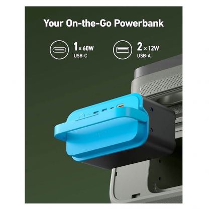 Anker Detachable EverFrost Powered Cooler Removable Battery - батерия за Anker SOLIX EverFrost 2 Electric Cooler 40L, Anker SOLIX EverFrost 2 Electric Cooler 58L (черен) 2