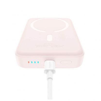 Baseus Magnetic Mini Air Wireless Charging Power Bank 10000 mAh 20W (P10059001413-00) - преносима външна батерия с USB-C порт и безжично зареждане с MagSafe (розов) 2