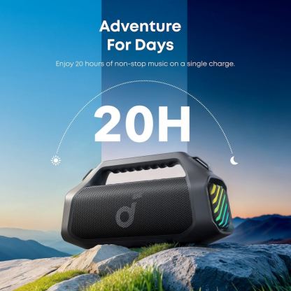 Anker SoundCore Boom 2 Pro Outdoor Bluetooth Speaker 140W, IPX7 - безжичен блутут спийкър за мобилни устройства (черен) 5