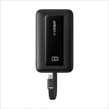 Anker Zolo Power Bank 30W 20000 mAh - външна батерия с вграден USB-C кабел, USB-C и USB-A портове и технология за бързо зареждане (черен) 6