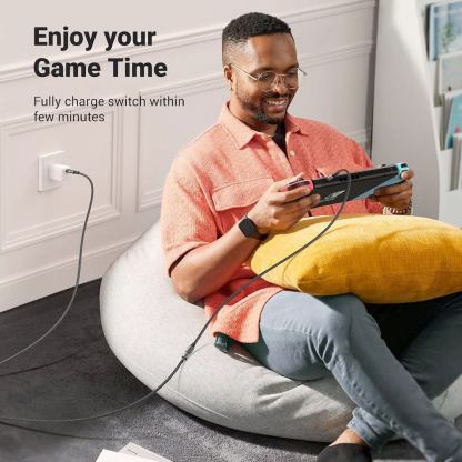 Ugreen Extension Cable USB-C Male to Female 100W - удължителен USB-C кабел (50 см) (черен) 4