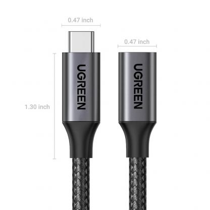 Ugreen Extension Cable USB-C Male to Female 100W - удължителен USB-C кабел (50 см) (черен) 8