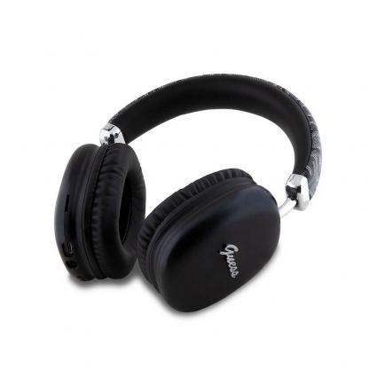 Guess G Cube Script Logo Bluetooth Headphones - безжични блутут слушалки с микрофон за мобилни устройства (черен) 2