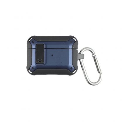 4smarts Alpha AirPods Pro Case Set - комплект калъфи с карабинер и ключодържател за Apple AirPods Pro 2, AirPods Pro (син, черен и светлосин) 5