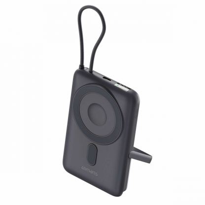 4smarts Power Bank Enterprise Pocket 10000 mAh 22.5W Qi2 - външна батерия с вграден USB-C кабел, USB-C порт и Qi2 безжично зареждане (тъмносив) 3