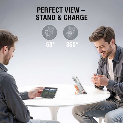 4smarts 6-in-1 Hybrid Charger Power Bank 10000 mAh - захранване за ел. мрежа и външна батерия с USB-C кабел, USB-C и USB-A изходи и безжично зареждане (бял) 10