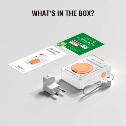 4smarts 6-in-1 Hybrid Charger Power Bank 10000 mAh - захранване за ел. мрежа и външна батерия с USB-C кабел, USB-C и USB-A изходи и безжично зареждане (бял) 12