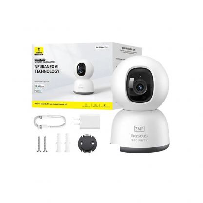 Baseus P1 Lite Home Smart Security Camera 2K - домашна видеокамера (бял) 10