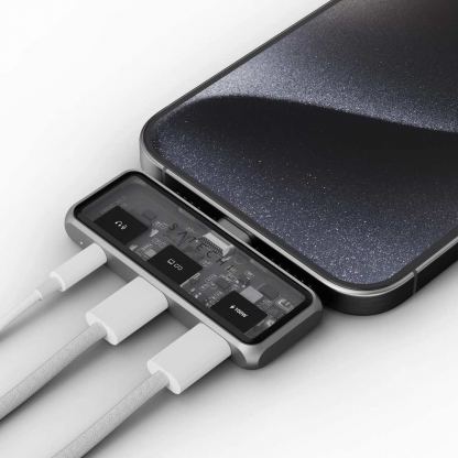 Satechi USB-C Mobile XR Hub with Audio - хъб за свързване на допълнителна периферия към XReal AR очила (тъмносив) 2