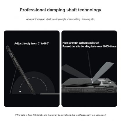 Nillkin Bumper Link Keyboard Protective Case Backlit Version - удароустойчив кейс, с отделяща клавиатура и поставка за Apple iPad Pro 13 (2024) (черен) 7