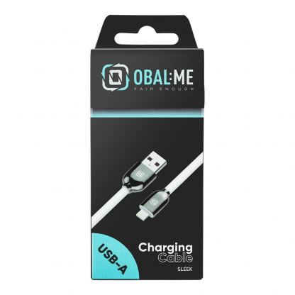 OBALME Sleek USB-A to Lightning Cable 12W - USB-A към Lightning кабел за Apple устройства с Lightning порт (100 см) (бял) 2