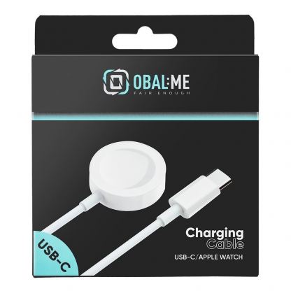 OBALME Apple Watch Inductive Cable - USB-C кабел с магнитен конектор за зареждане на Apple Watch (100 см) (бял) 2
