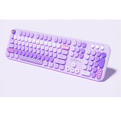 MOFII Lovely Wireless Keyboard and Mouse Set 2.4 GHz- комплект безжични клавиатура и мишка (лилав) 3