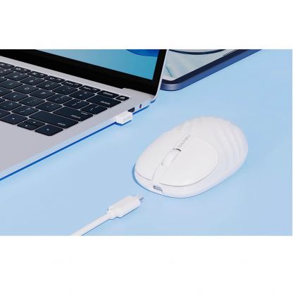 Dareu 2.4Ghz Wireless Mouse LM135G - ергономична безжична мишка (за Mac и PC) (бял) 4