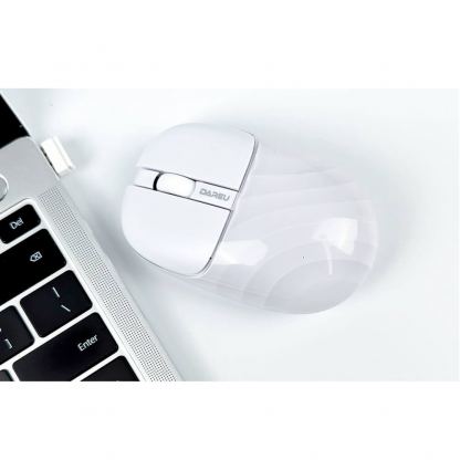 Dareu 2.4Ghz Wireless Mouse LM135G - ергономична безжична мишка (за Mac и PC) (бял) 9