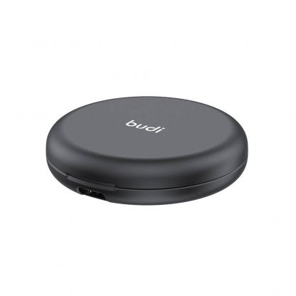 Budi 519W 12-in-1 Qi Wireless Charger 15W - поставка (пад) за безжично зареждане с технология за бързо зареждане за Qi съвместими устройства и комплект кабели (черен) 2