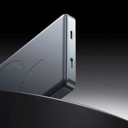 Joyroom Ultra Slim Magnetic Wireless Quick Charging Power Bank 10000 mAh 20W - преносима външна батерия с Lightning порт, USB-C изход и безжично зареждане с MagSafe (сив) 14