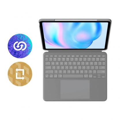 Logitech Combo Touch US - безжична клавиатура с тракпад и отделящ се кейс с поставка за iPad Air 13 (2024), iPad Air 13 (2025) (сив) 6