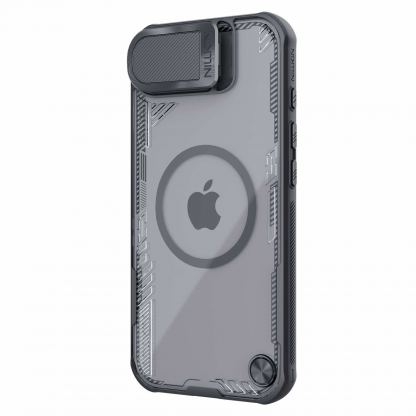 Nillkin Iceblade Prop Magnetic Hard Case - хибриден удароустойчив кейс с MagSafe за iPhone 16e (черен-прозрачен) 3
