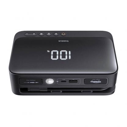 Baseus Super Energy 4in1 Power Bank with Jump Starter and Compressor 6000mAh 600A - качествена външна батерия 7800mAh, фенер, JumpStarter и компресор за автомобил (черен) 4