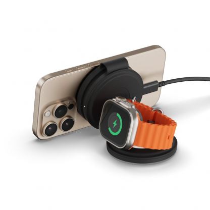 Satechi OntheGo 3-in-1 MagSafe Qi2 Foldable Pad - преносима тройна поставка (пад) за безжично зареждане за iPhone с MagSafe, Apple Watch, AirPods и Qi съвместими мобилни устройства (черен) 6