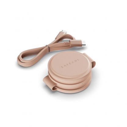 Satechi OntheGo 3-in-1 MagSafe Qi2 Foldable Pad - преносима тройна поставка (пад) за безжично зареждане за iPhone с MagSafe, Apple Watch, AirPods и Qi съвместими мобилни устройства (розов) 3