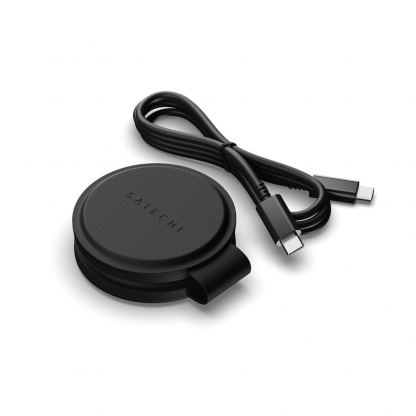 Satechi OntheGo 2-in-1 Qi2 Magnetic Wireless Charging Pad 15W - двойна поставка (пад) за безжично зареждане за iPhone с Magsafe и Apple Watch (черен) 3