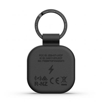 Satechi Vegan-leather Findall Keychain - устройство за намиране на изгубени вещи чрез FindMy (черен) 3