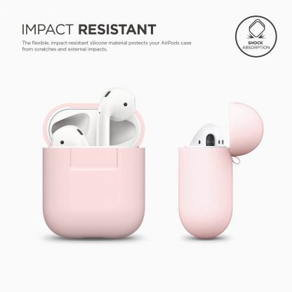 Elago Airpods Silcone Case - силиконов калъф за Apple Airpods (розов) 2