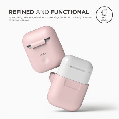 Elago Airpods Silcone Case - силиконов калъф за Apple Airpods (розов) 4