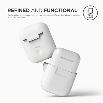 Elago Airpods Silcone Case - силиконов калъф за Apple Airpods (бял) 4