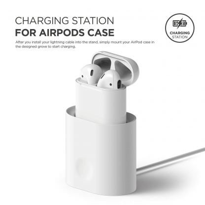 Elago Airpods Charging Station - док станция за зареждане на Apple Airpods (бяла) 3