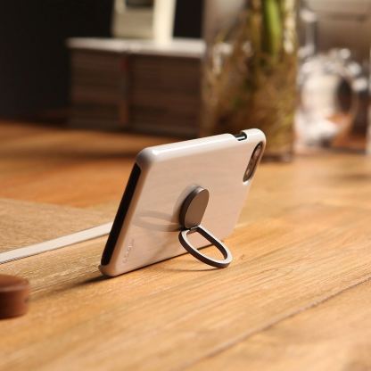 Elago Ring Holder Stand - поставка и аксесоар против изпускане на вашия смартфон (сребриста) 5