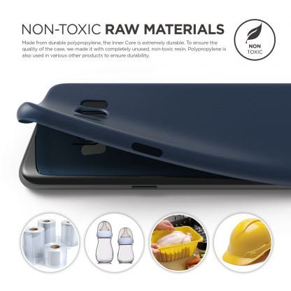 Elago Inner Core Case - тънък полипропиленов кейс (0.3 mm) за Samsung Galaxy S8 Plus (тъмносин) 4