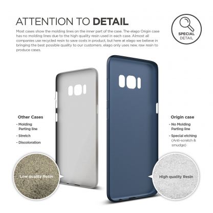 Elago Inner Core Case - тънък полипропиленов кейс (0.3 mm) за Samsung Galaxy S8 Plus (тъмносин) 5