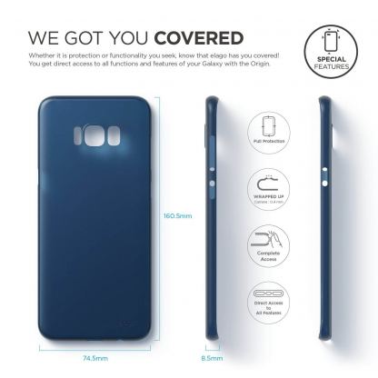 Elago Inner Core Case - тънък полипропиленов кейс (0.3 mm) за Samsung Galaxy S8 Plus (тъмносин) 7
