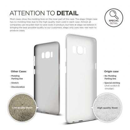 Elago Inner Core Case - тънък полипропиленов кейс (0.3 mm) за Samsung Galaxy S8 Plus (бял) 5